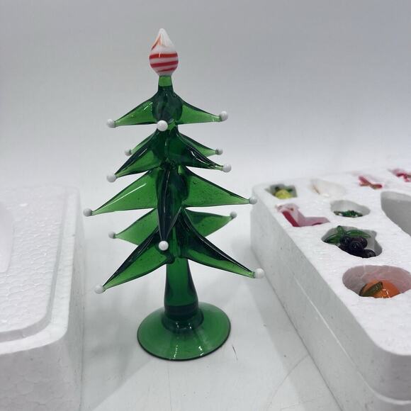 Vintage Global Village Glass Miniature Christmas Tree & Hand Blown Ornaments - Picture 3 of 6